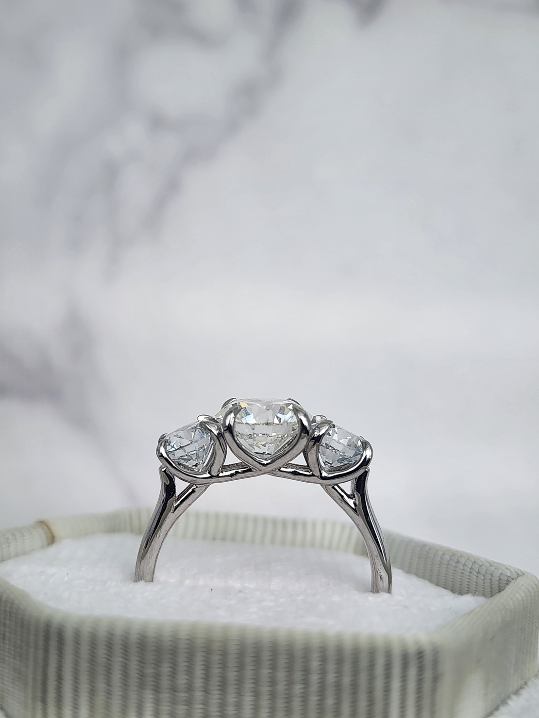 Trio engagement clearance ring