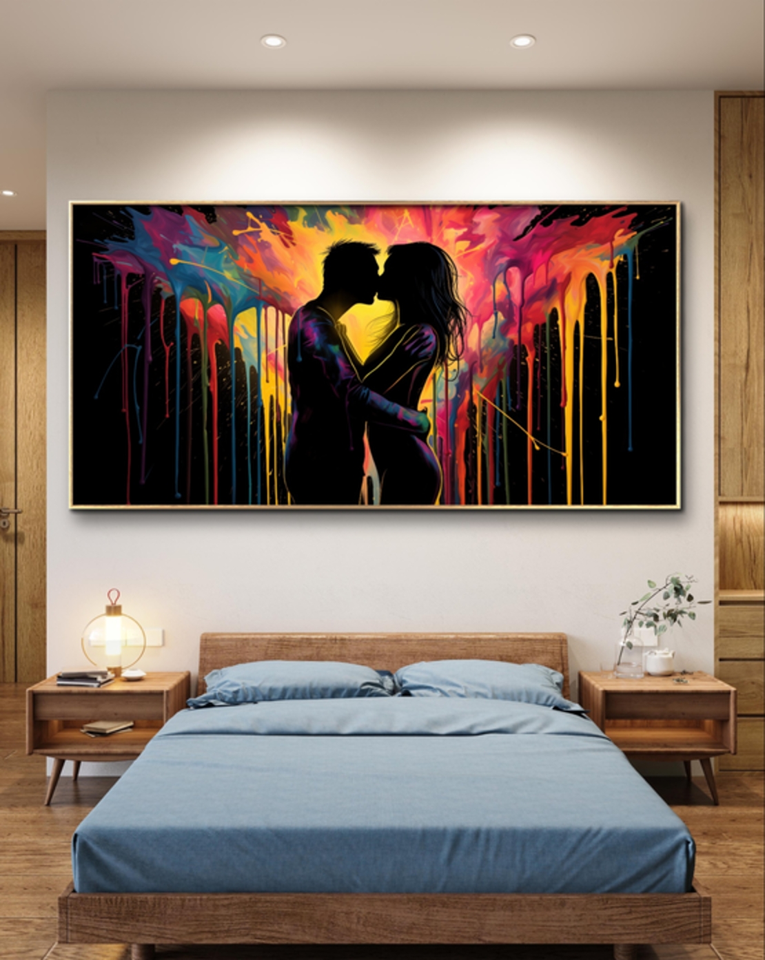 תמונת קנבס רומנטית לחדר שינה  