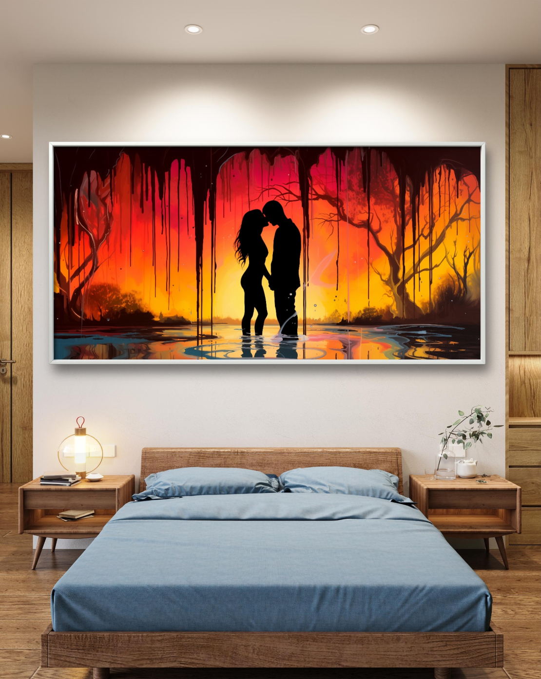 תמונת קנבס רומנטית לחדר שינה 