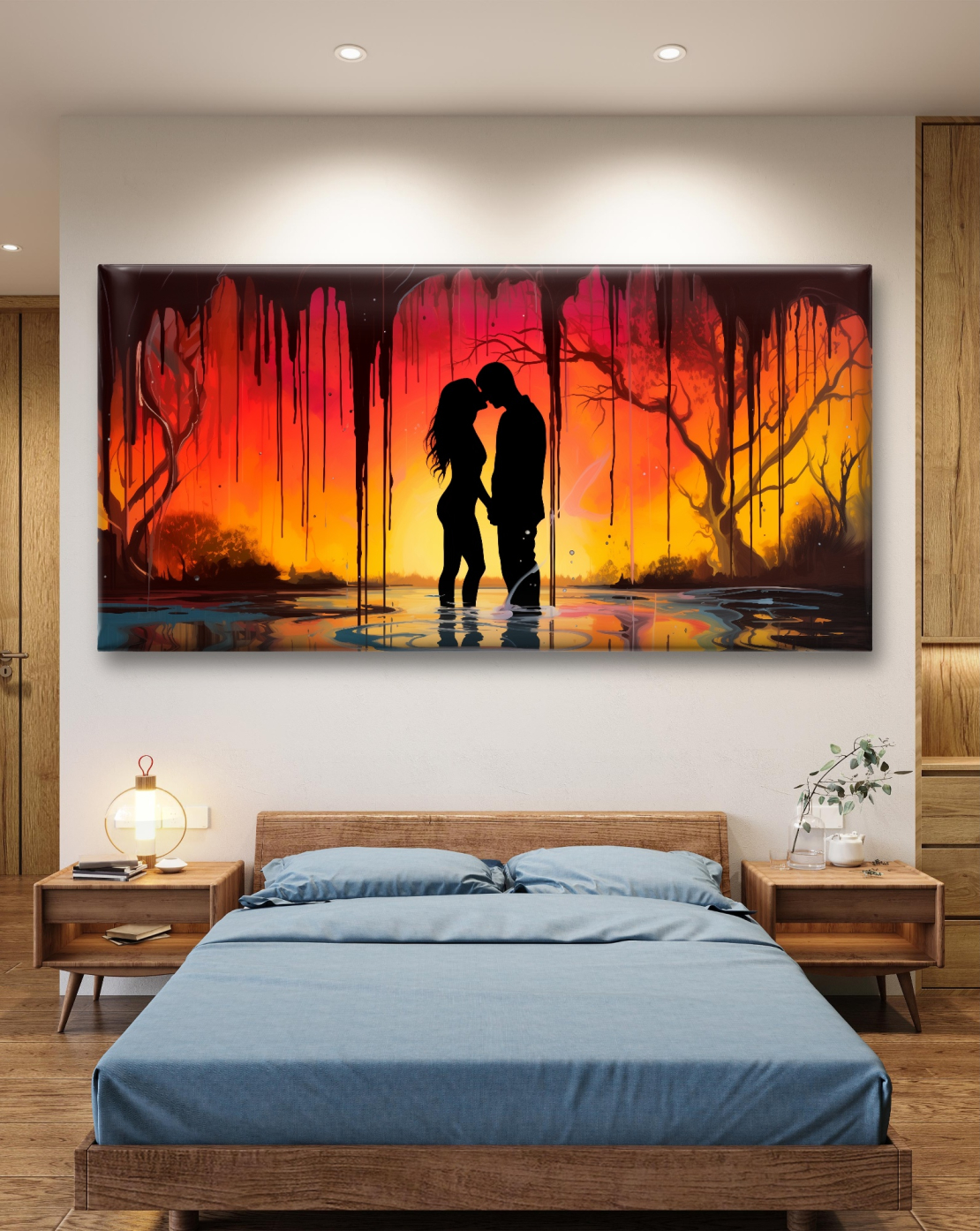 תמונת קנבס רומנטית לחדר שינה 