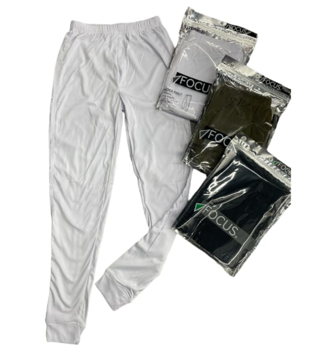 מכנס גטקס פלנל גבר FOCUS (S-XXL) (לבן/שחור/ירוק זית)