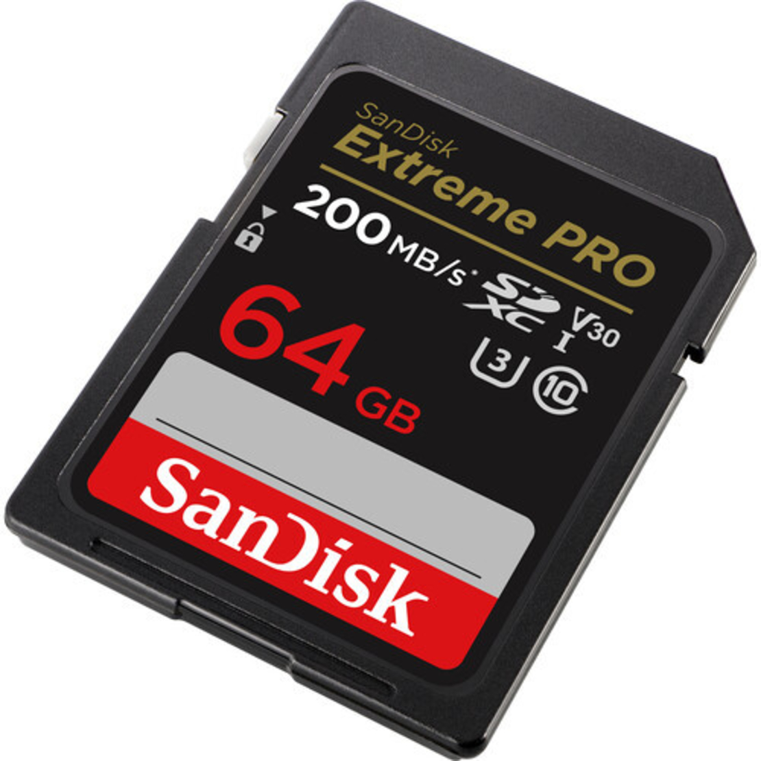 כרטיס זיכרון SanDisk 64GB Extreme Pro UHS-I SDXC U3 V30