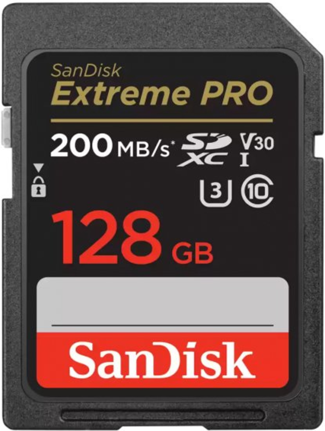 כרטיס זיכרון SanDisk 128GB Extreme Pro UHS-I SDXC U3 V30
