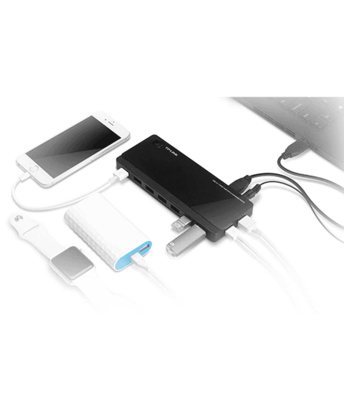 מפצל 7 יציאות + 2 יציאות לטעינה Tp-Link USB 3.0 UH720
