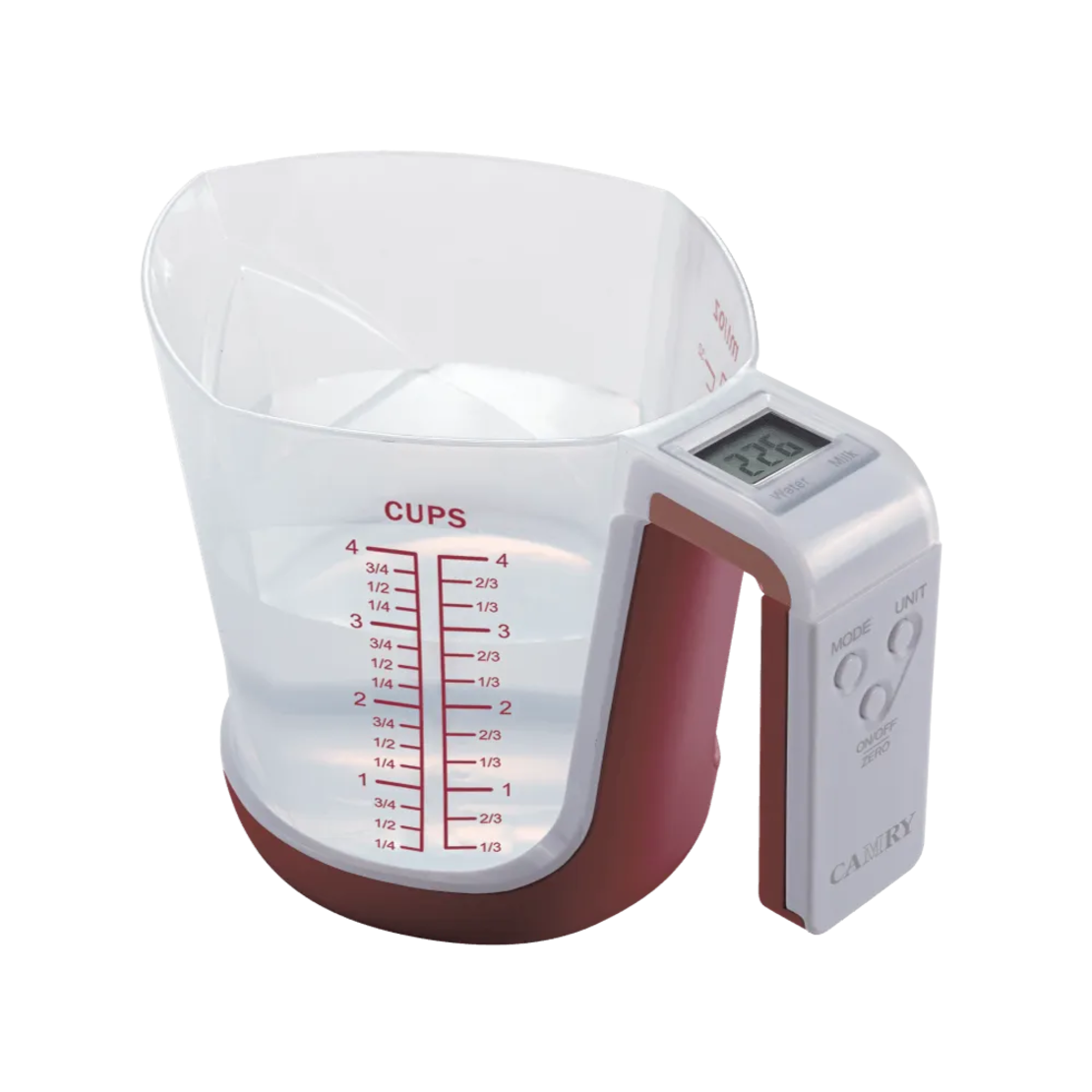 כוס מדידה דיגיטלית בצבע אדום דגם Nakiri EK6331
