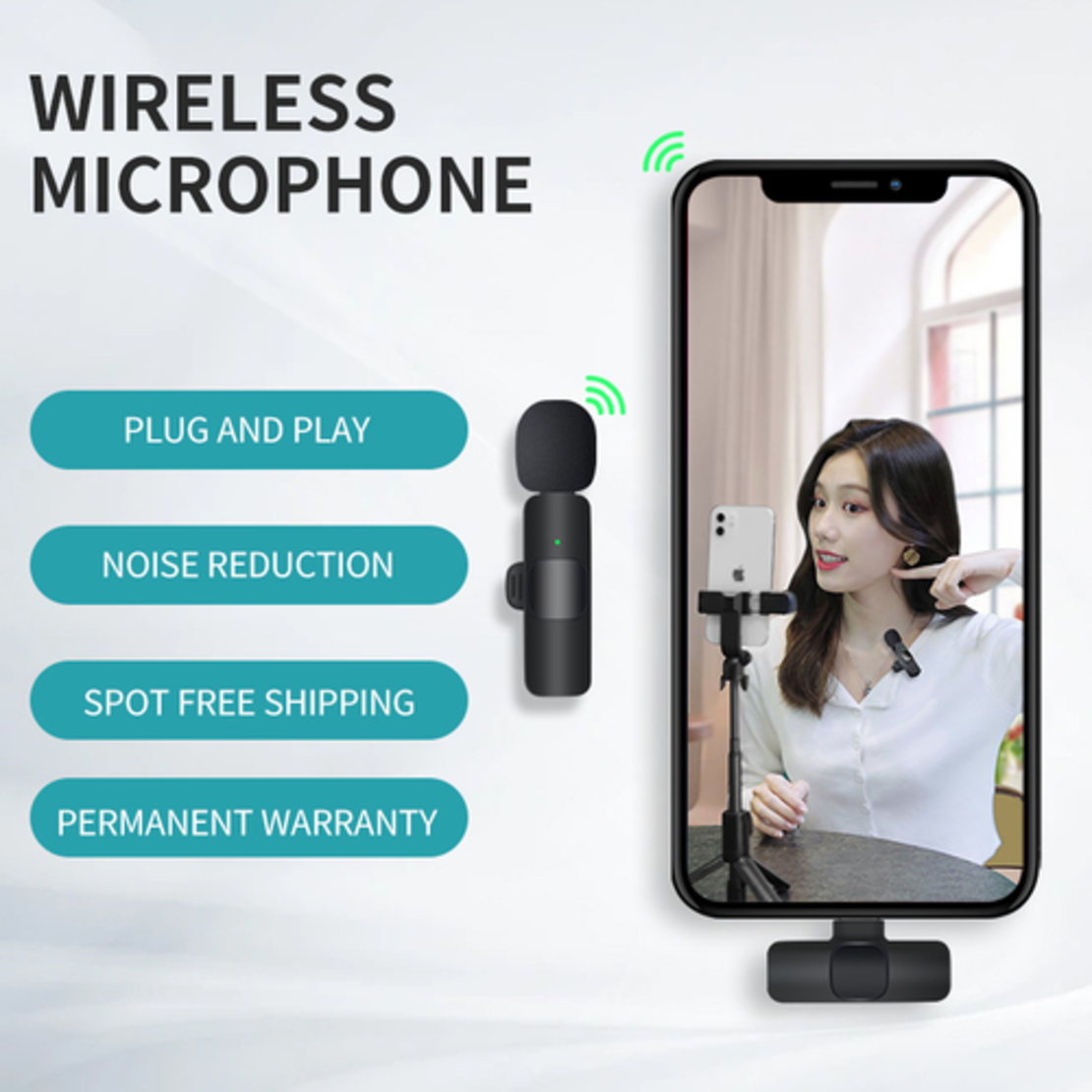 מיקרופון אלחוטי לסמראטפון Wireless Microphone K9 Type C