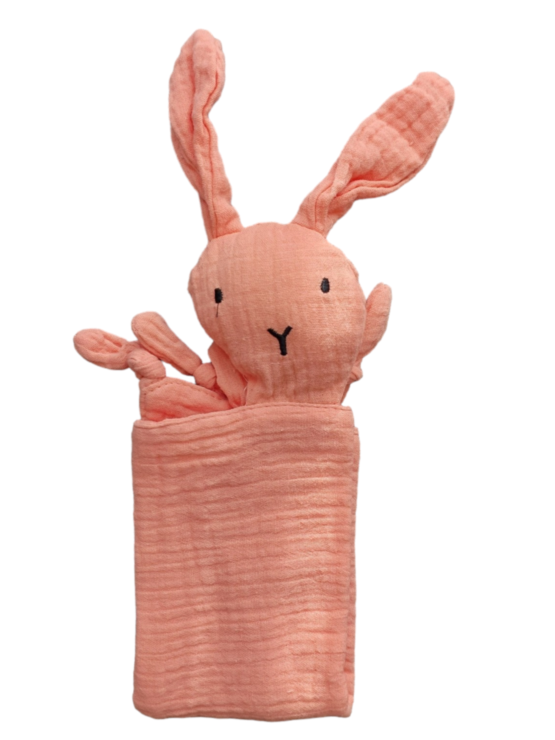 שמיכי ארנב לתינוק מבד טטרה בצבע אפרסק