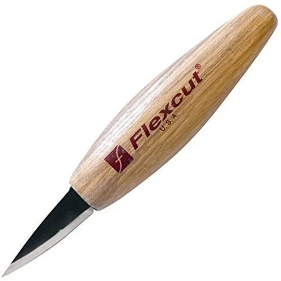 סכין גילוף קצרה, להב מקומר פלקסקאט -  TOOLEDEN FLEXCUT KN34