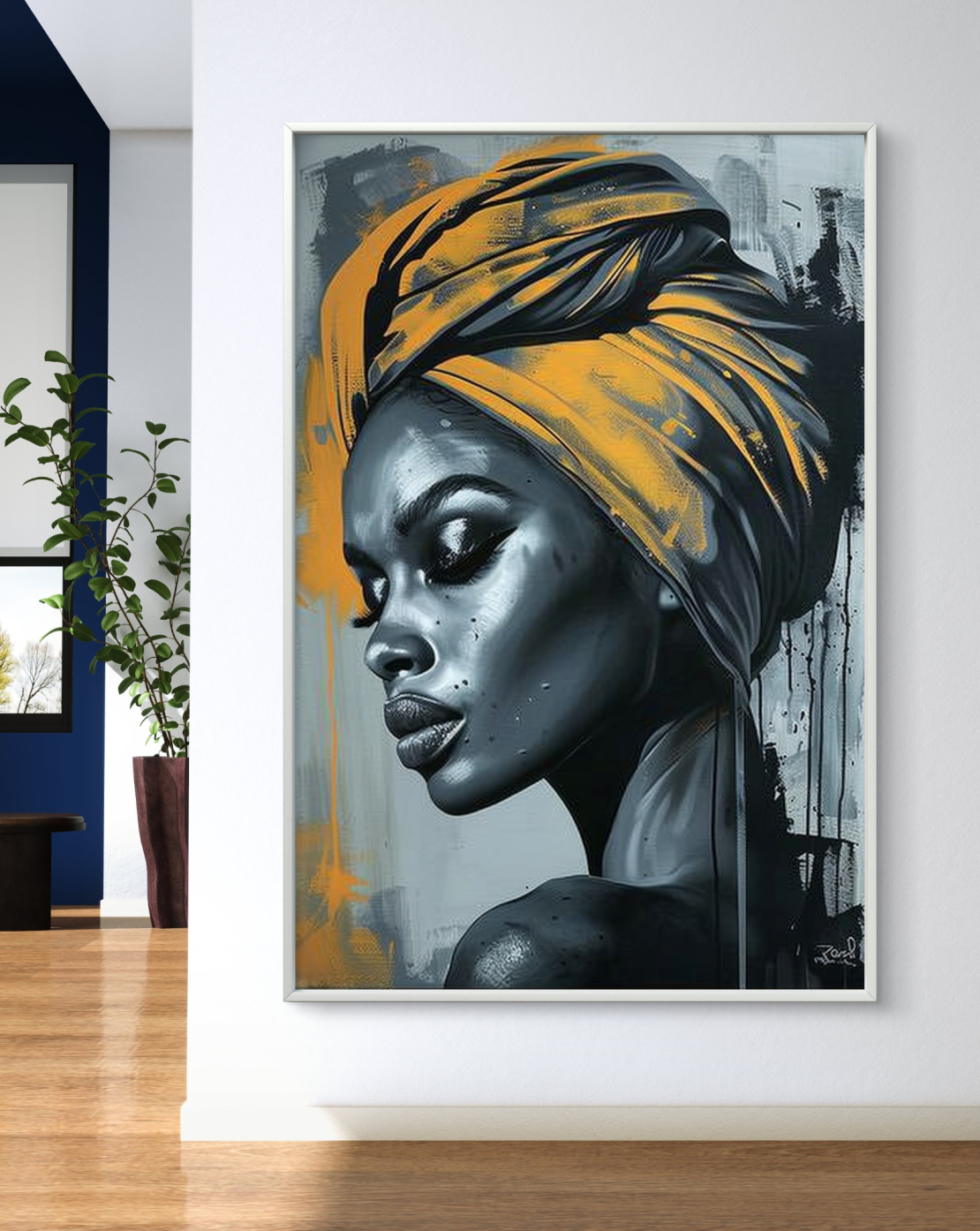 תמונת קנבס לסלון בסגנון אפריקאיות 