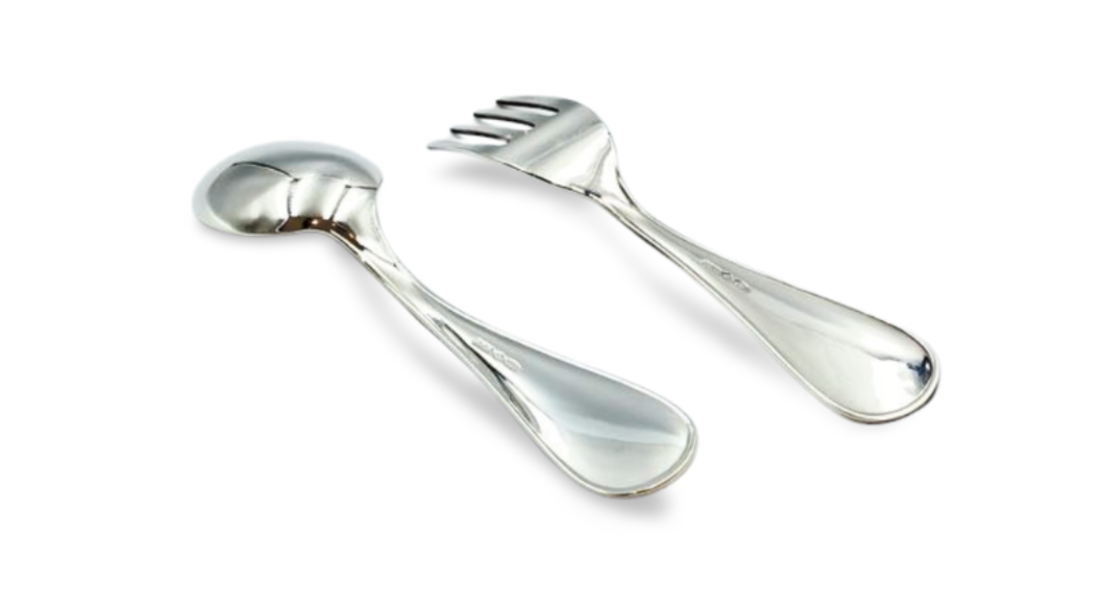 Spoon and fork set for baby