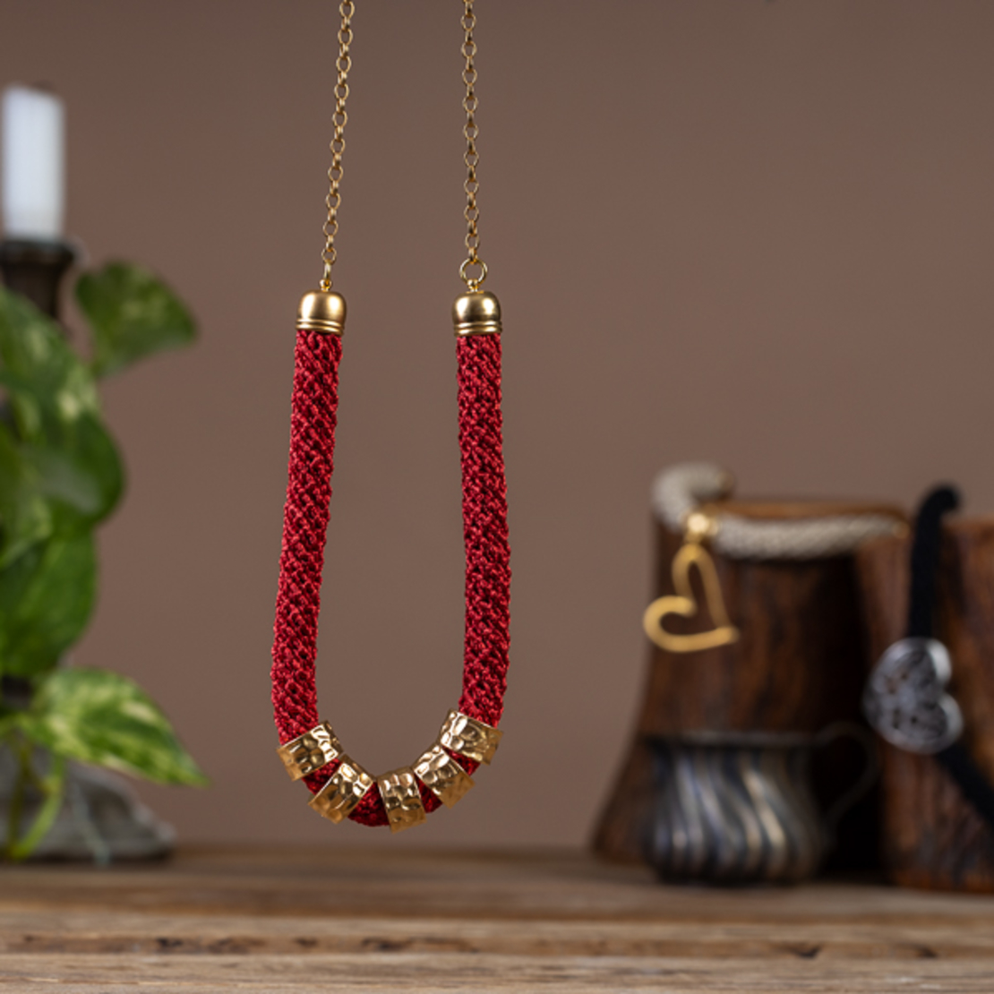 Red and Gold  Necklace | Yael