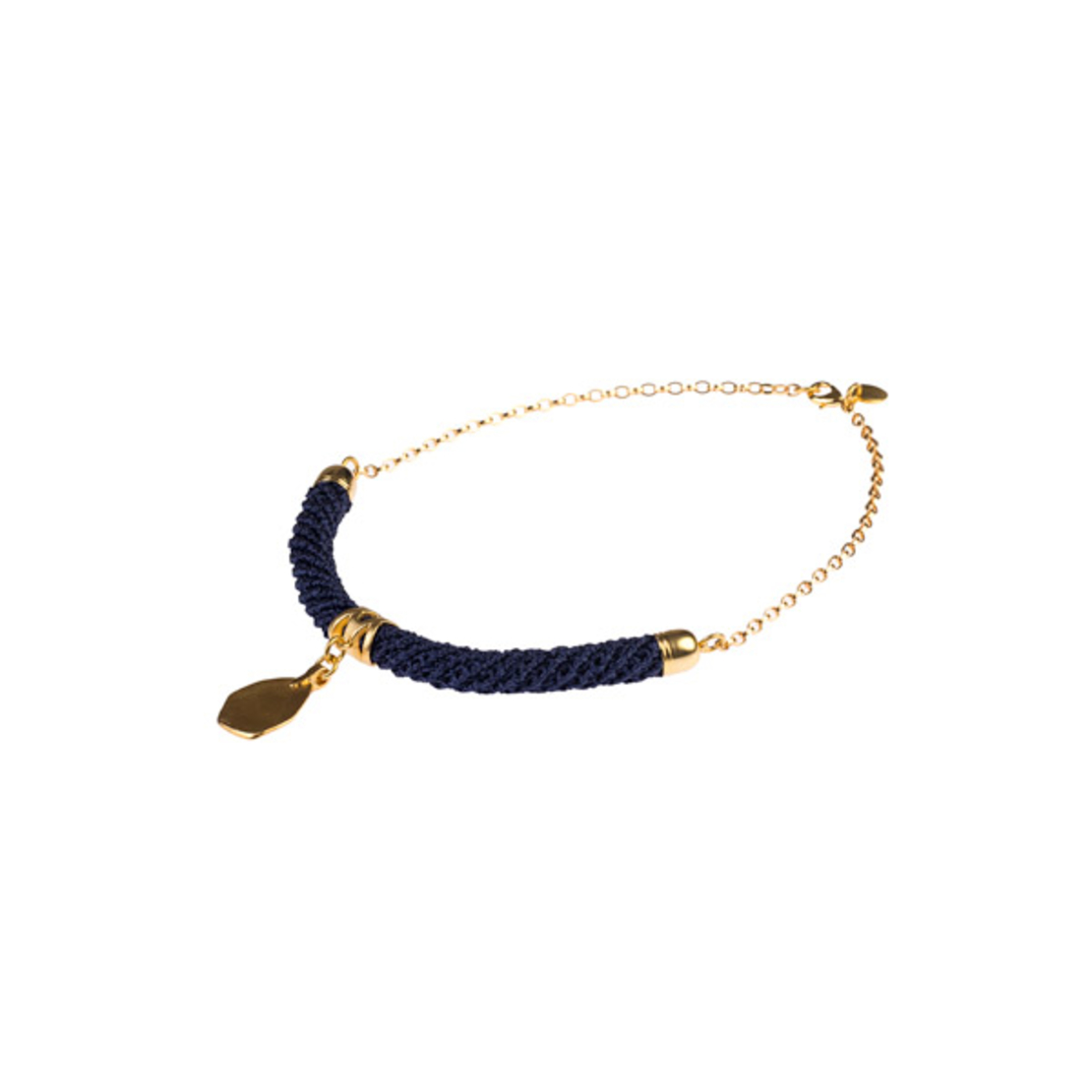 Blue-purple color with a special asymmetrical pendant plated in gold | Adi