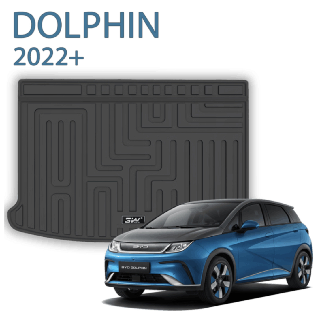 שטיח תא מטען מבית 3w תואם מקור ל BYD dolphin משנת 2022+