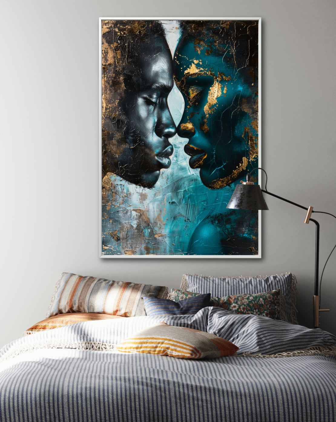 תמונת קנבס לחדר שינה בסגנון רומנטי 