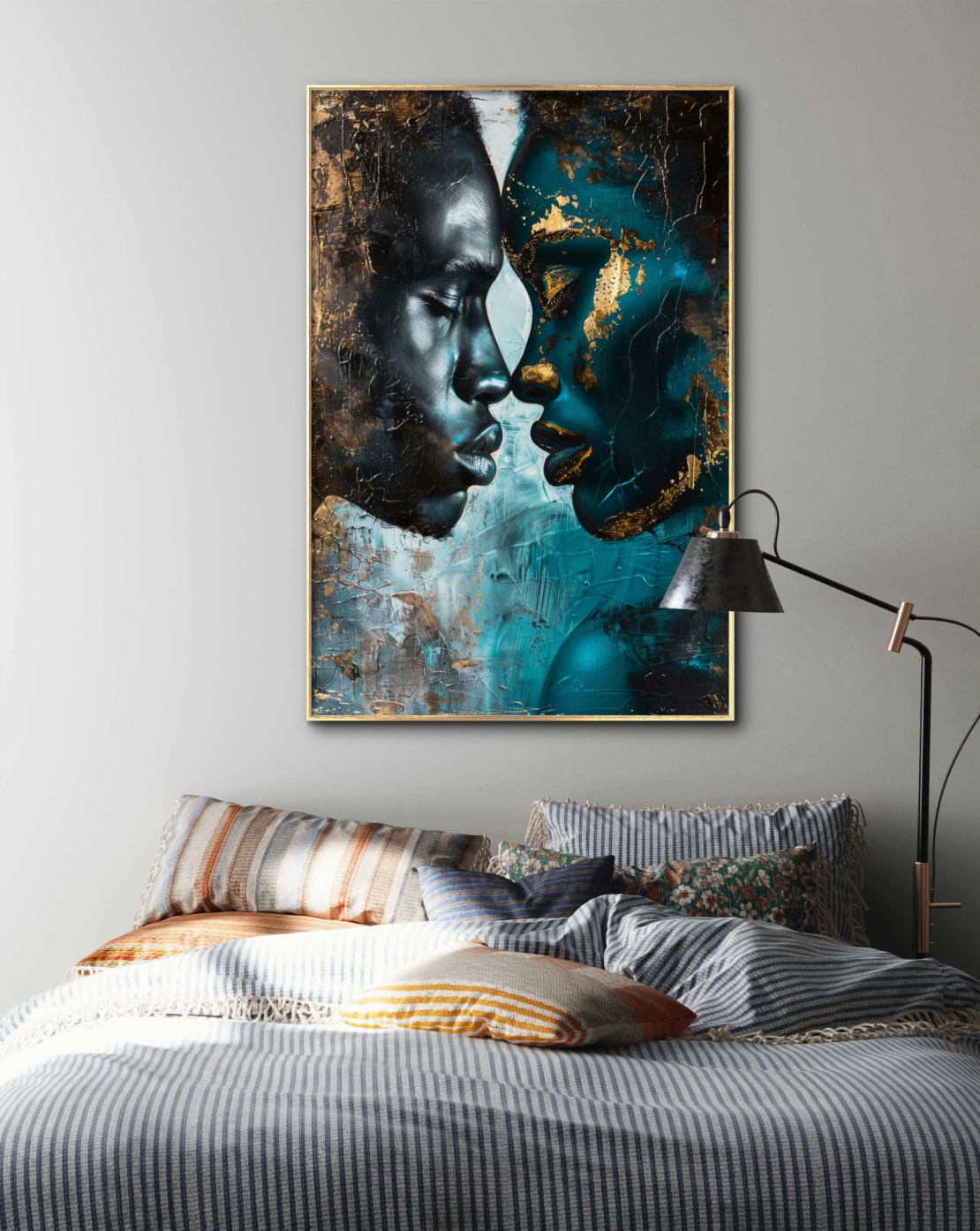 תמונת קנבס לחדר שינה בסגנון רומנטי 
