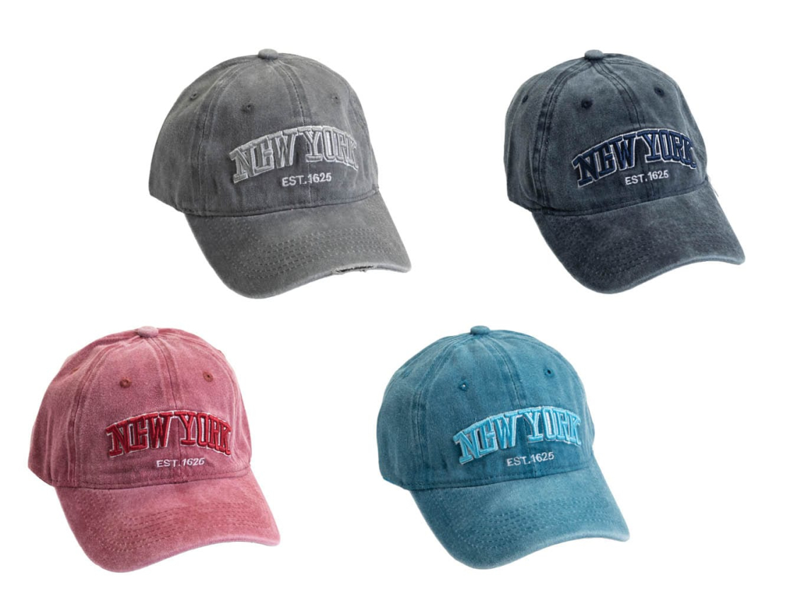 כובע נשים ניו יורק (אפור/כחול/בורדו)