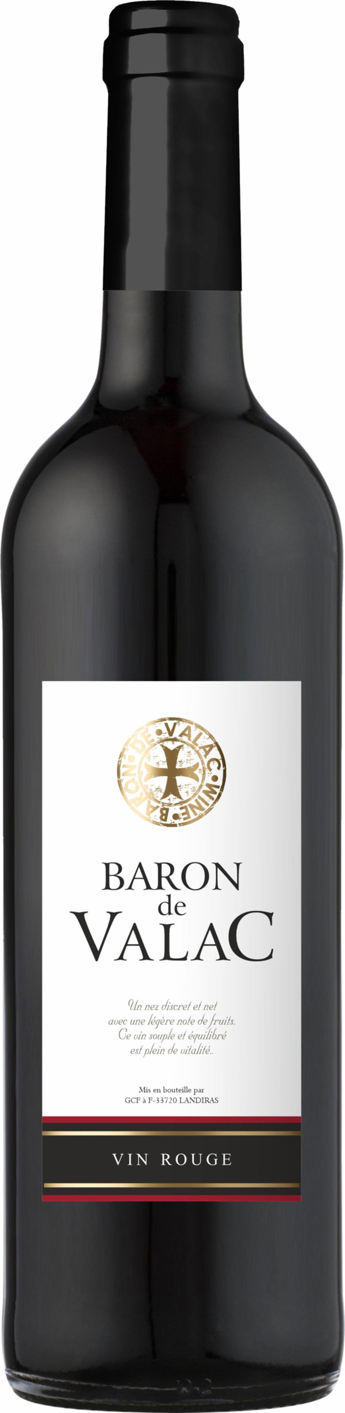 יין צרפתי BARON DE VALAC אדום יבש 750 מ