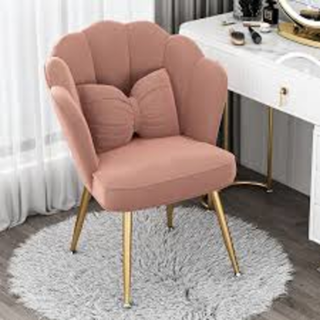 כסא קטיפה בצבע ורוד- דגם ליאל