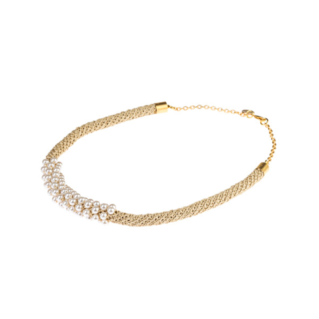 Gold Faux Pearls Necklace | Orit