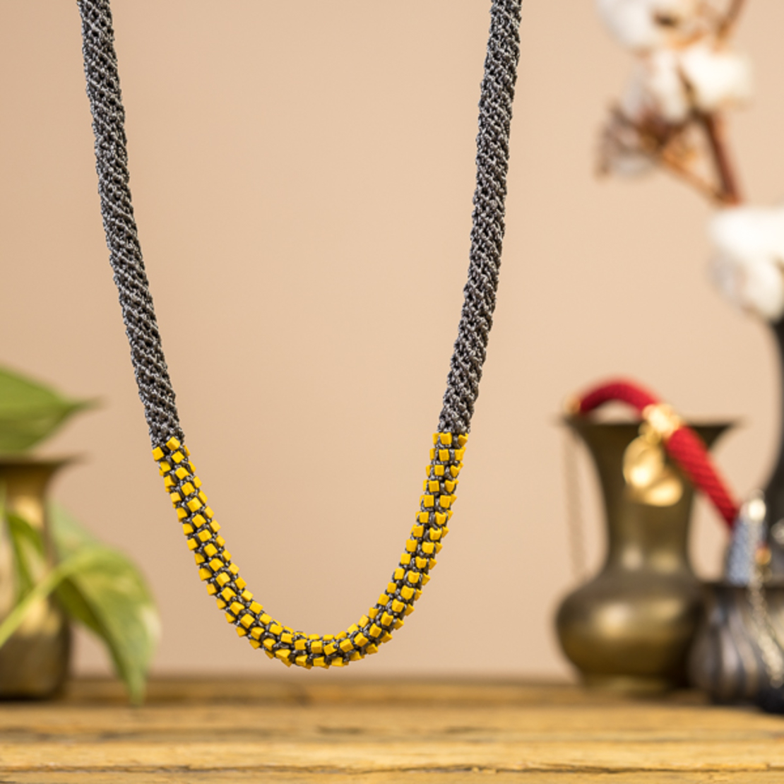 Grey / Yellow Necklace | Elisheva