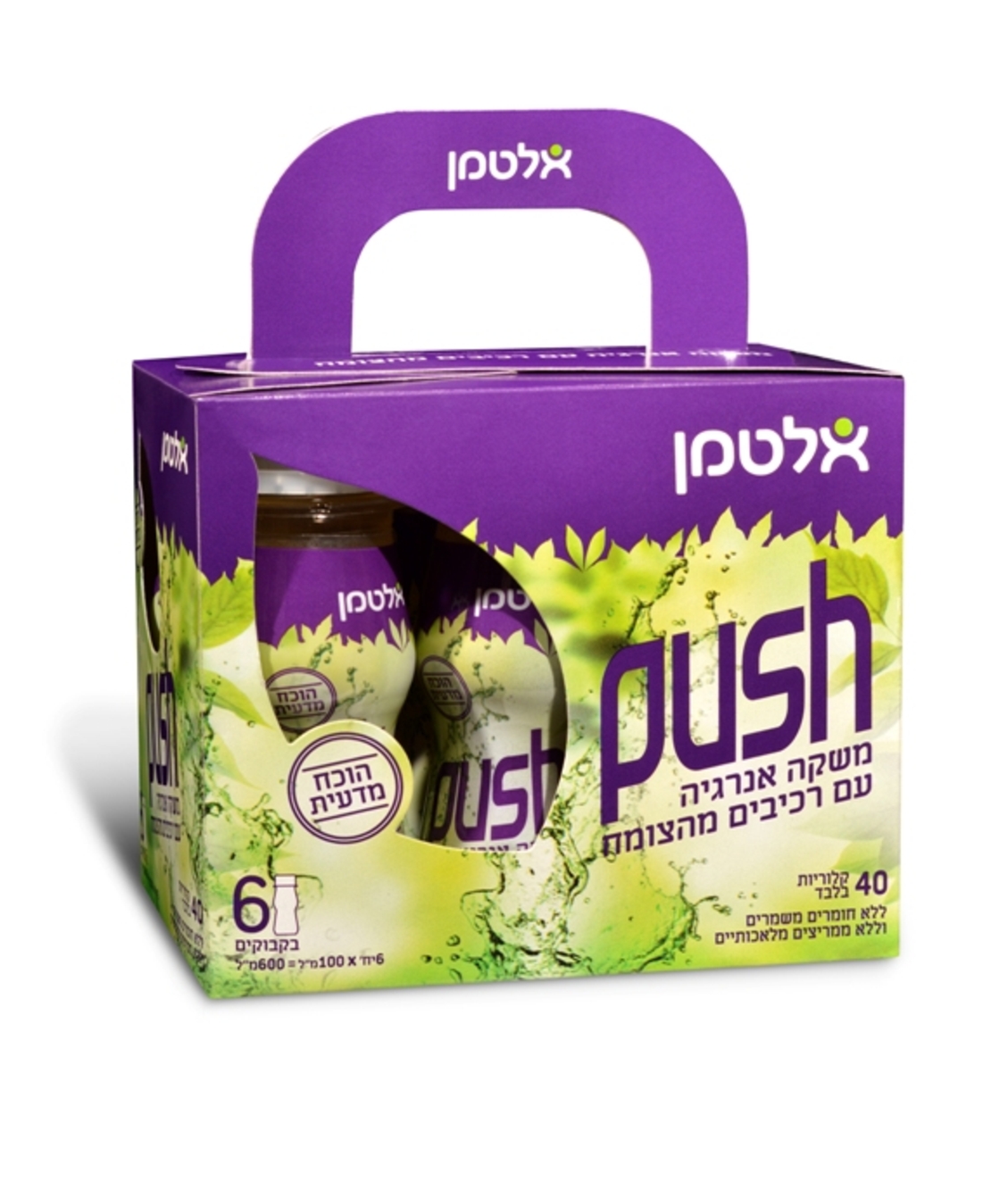 פוש אלטמן Push משקה אנרגיה טבעי - מארז שישייה