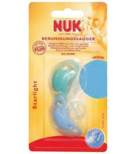 נוק - זוג מוצצי סטארלייט NUK Starlight Pacifier