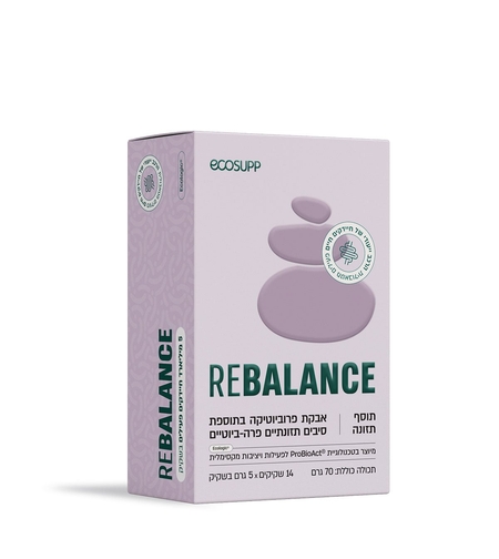 אקוסאפ REBALANCE אבקת פרוביוטיקה 14 שקיקים