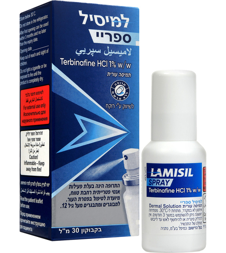למיסיל ספריי 1% לטיפול בפטרת העור Lamisil