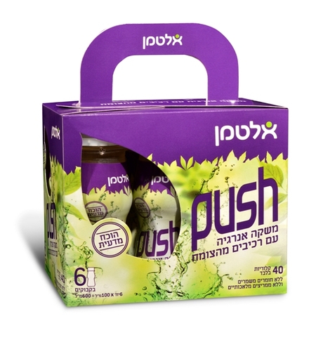 פוש אלטמן Push משקה אנרגיה טבעי - מארז שישייה