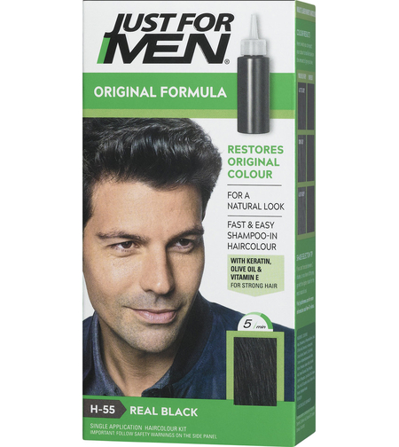 ג'סט פור מן H-55 צבע לשיער לגברים שחור טבעי Just For Men