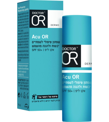 ד"ר עור ACU-OR שפתון טיפולי לשפתיים יבשות SPF50+