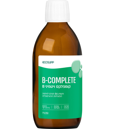 אקוסאפ B-COMPLETE קומפלקס ויטמיני B נוזלי 250 מ"ל