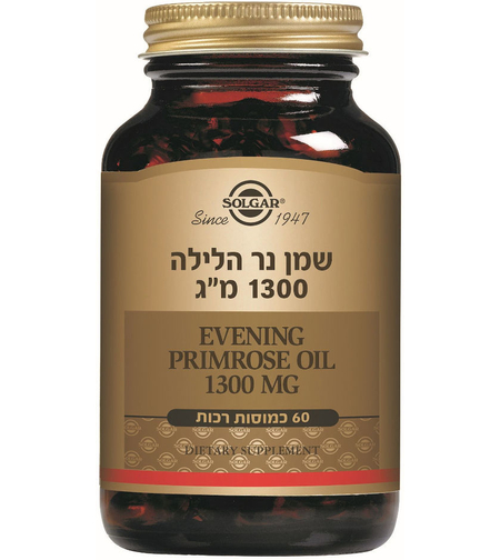 סולגאר שמן נר הלילה 1300 מ"ג - 60 כמוסות רכות