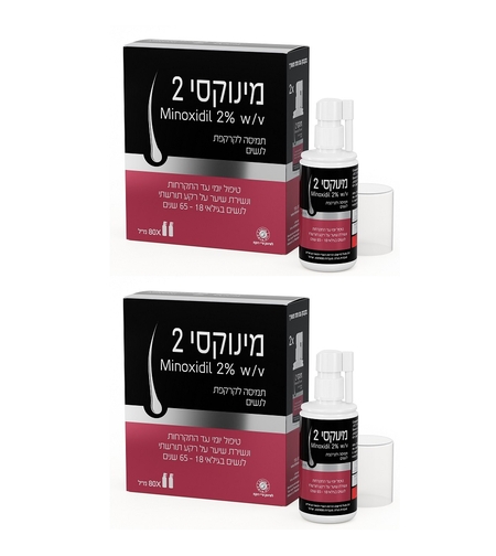 מינוקסי 2% לנשים רביעייה במבצע - לנשירה Minoxi 2%