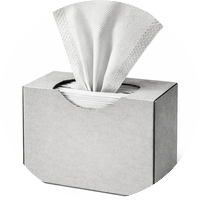 ממחטות טישו וצץ רץ בקרטונים