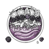 קערות בול מפירות קפואים